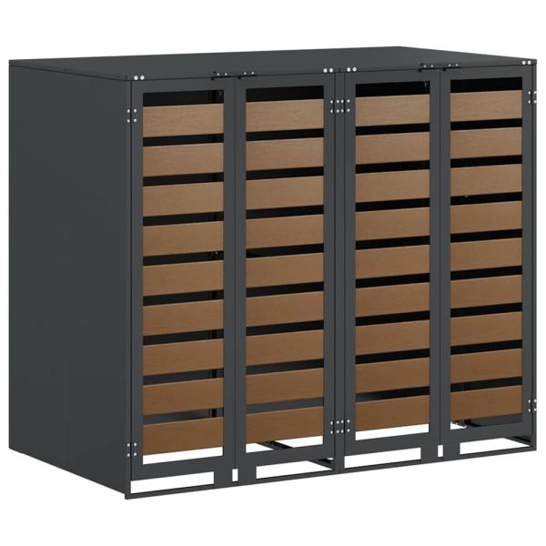 Контейнер за съхранение на 3 коша 340 x 77.5 x 115.5 см Стомана