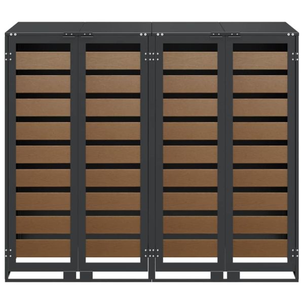 Контейнер за съхранение на 3 коша 340 x 77.5 x 115.5 см Стомана