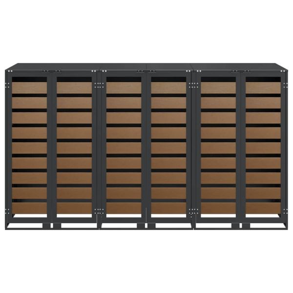 Контейнер за съхранение на 3 коша 340 x 77.5 x 115.5 см Стомана