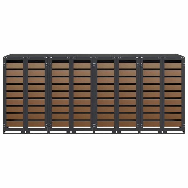 Контейнер за съхранение на 3 коша 340 x 77.5 x 115.5 см Стомана