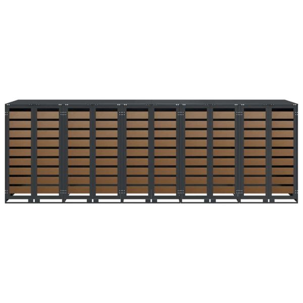 Контейнер за съхранение на 3 коша 340 x 77.5 x 115.5 см Стомана