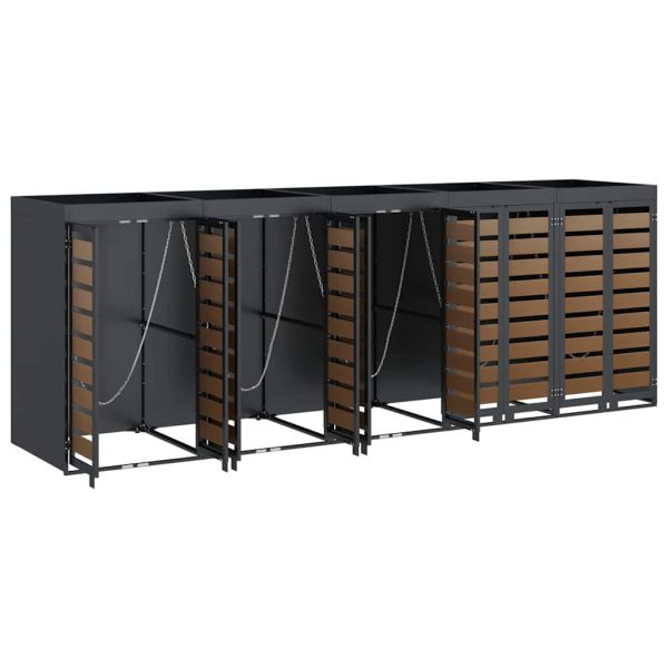 Контейнер за съхранение на 3 коша 340 x 77.5 x 115.5 см Стомана