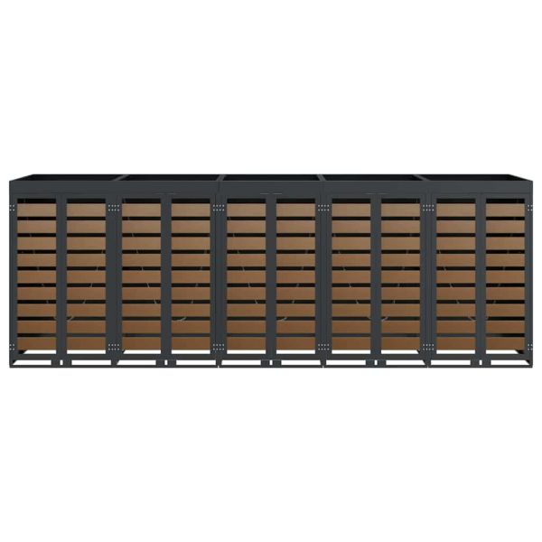 Контейнер за съхранение на 3 коша 340 x 77.5 x 115.5 см Стомана