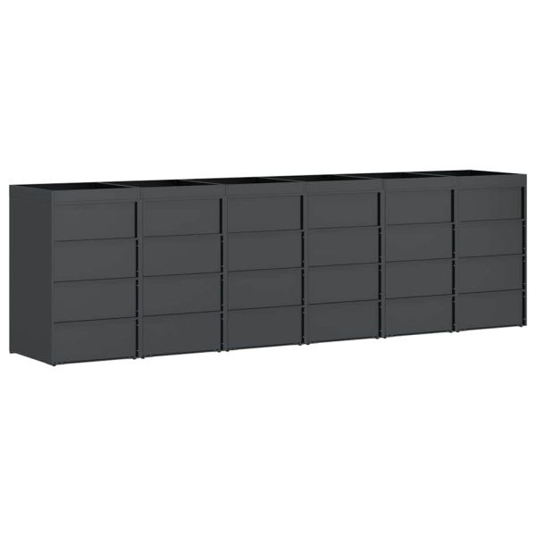 Контейнер за съхранение на 3 коша 340 x 77.5 x 115.5 см Стомана