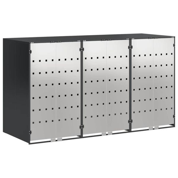 Контейнер за съхранение на 3 коша 340 x 77.5 x 115.5 см Стомана