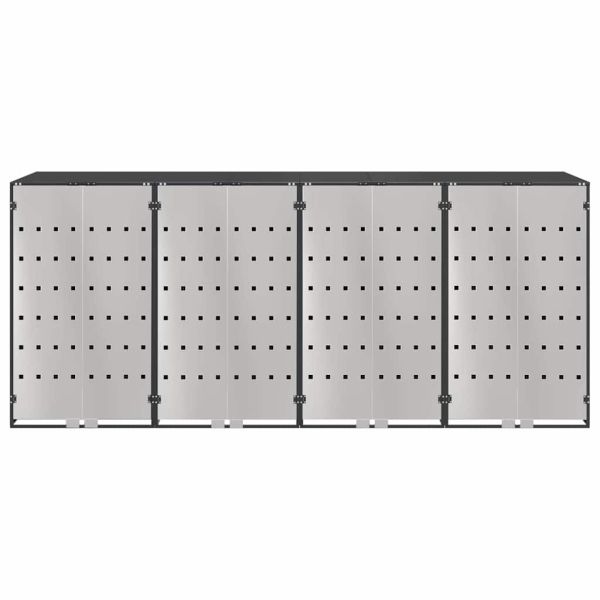 Контейнер за съхранение на 3 коша 340 x 77.5 x 115.5 см Стомана