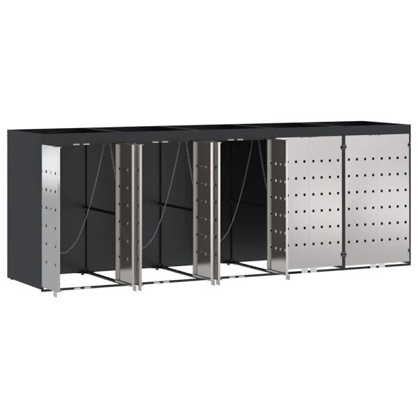 Контейнер за съхранение на 3 коша 340 x 77.5 x 115.5 см Стомана