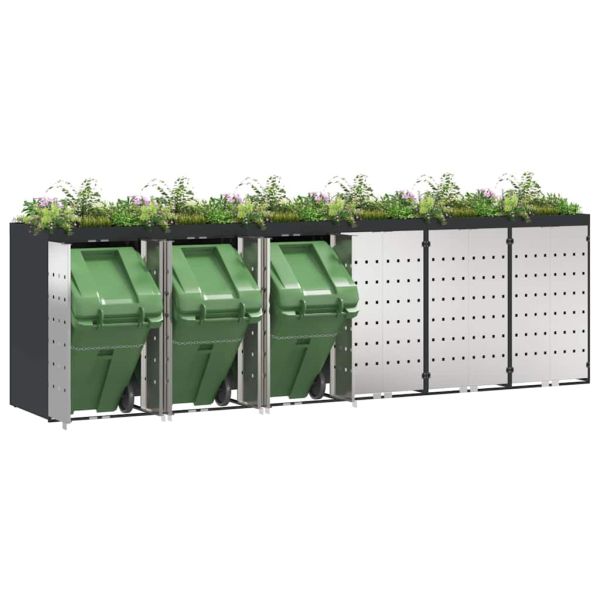 Контейнер за съхранение на 3 коша 340 x 77.5 x 115.5 см Стомана