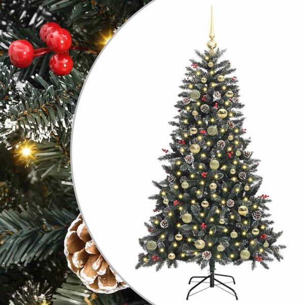 С изкуствено коледно дърво с 150 LED светодиода Зелен 150 cm