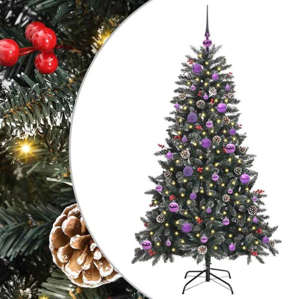 С изкуствено коледно дърво с 150 LED светодиода Зелен 150 cm