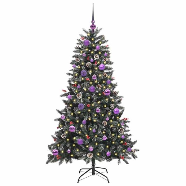 С изкуствено коледно дърво с 150 LED светодиода Зелен 150 cm