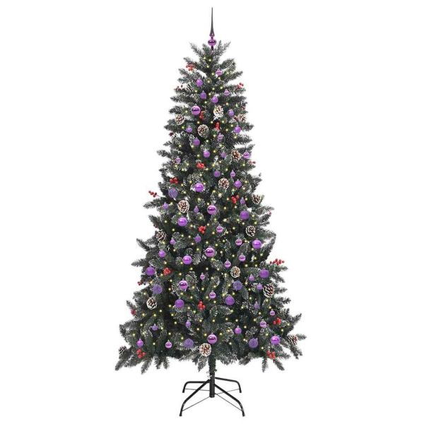 С изкуствено коледно дърво с 300 LED светодиода Зелен 240 cm