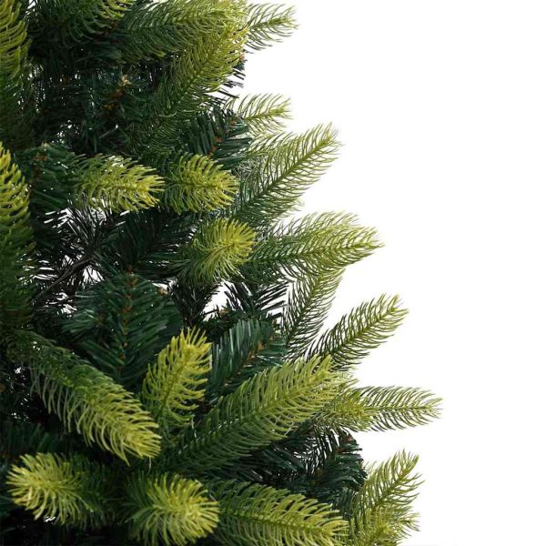 Изкуствен коледен дърво с панти 150 LEDs Зелен 150 cm PVC и PE