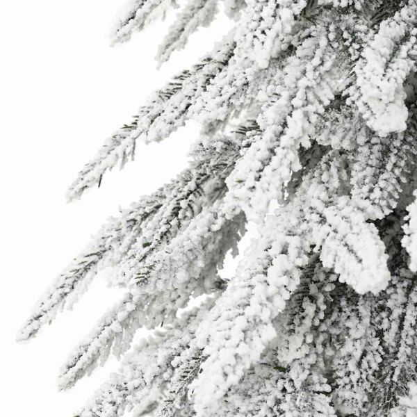 Коледно дърво с 300 LED светодиода Бяло 180 cm ПЕ и стомана