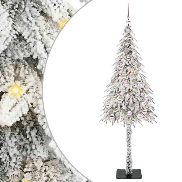 Коледно дърво с 300 LED светодиода Бяло 210 cm ПЕ и стомана