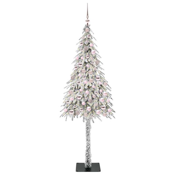 Коледно дърво с 300 LED светодиода Бяло 210 cm ПЕ и стомана