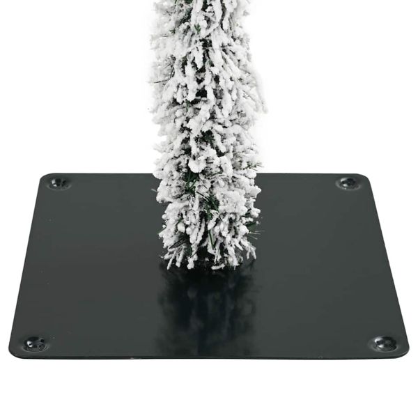 Коледно дърво с 300 LED светодиода Бяло 210 cm ПЕ и стомана