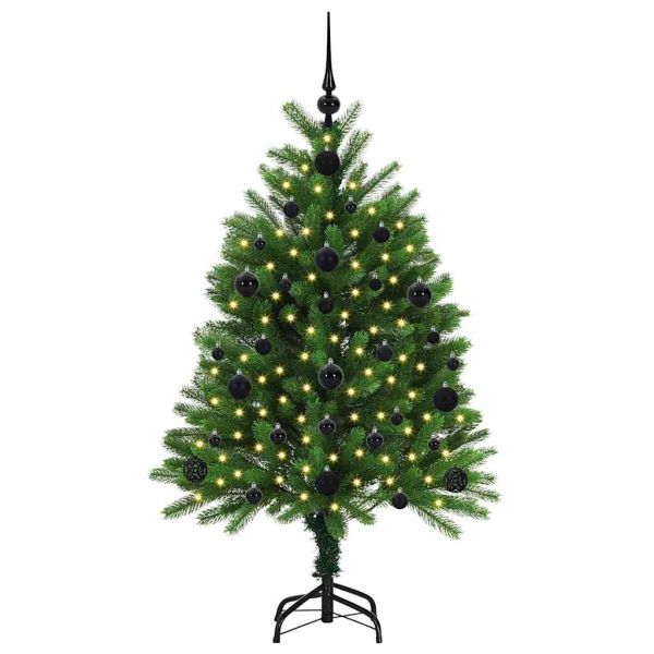 Коледно дърво с 150 LED светодиода с поставка Зелен 120 cm ПЕ