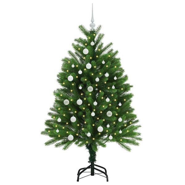 Коледно дърво с 150 LED светодиода с поставка Зелен 120 cm ПЕ