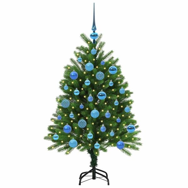 Коледно дърво с 150 LED светодиода с поставка Зелен 120 cm ПЕ