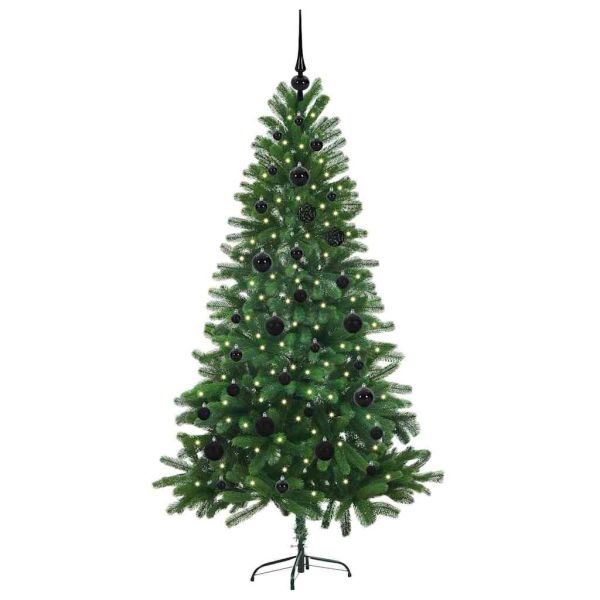 Коледно дърво с 150 LED светодиода с поставка Зелен 150 cm ПЕ