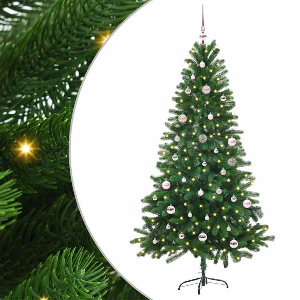 Коледно дърво с 150 LED светодиода с поставка Зелен 150 cm ПЕ