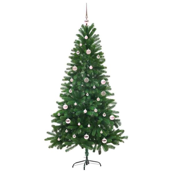 Коледно дърво с 150 LED светодиода с поставка Зелен 150 cm ПЕ
