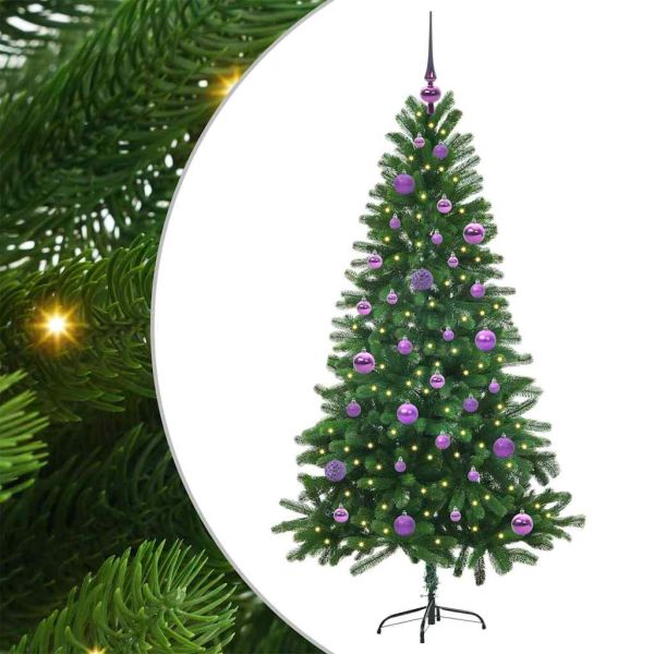 Коледно дърво с 150 LED светодиода с поставка Зелен 150 cm ПЕ