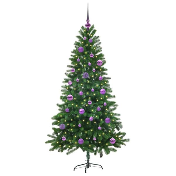 Коледно дърво с 150 LED светодиода с поставка Зелен 150 cm ПЕ