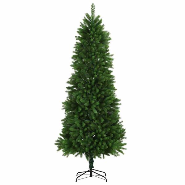 Коледно дърво с 300 LED светодиода с поставка Зелен 240 cm ПЕ