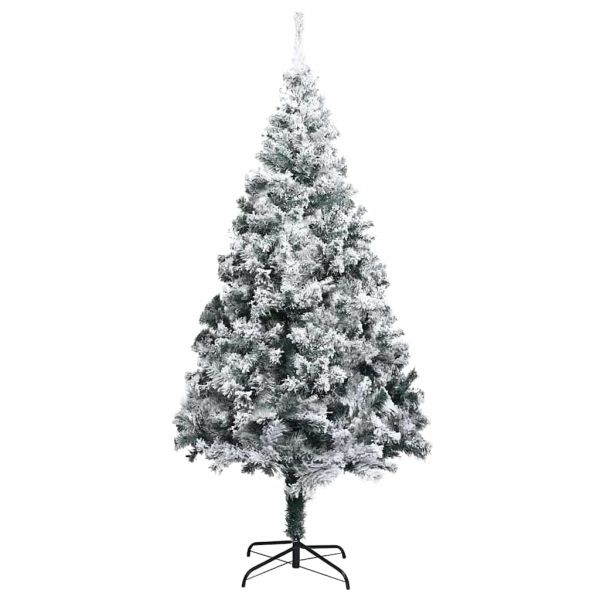 С изкуствено коледно дърво с 300 LED светодиода Бяло 240 cm