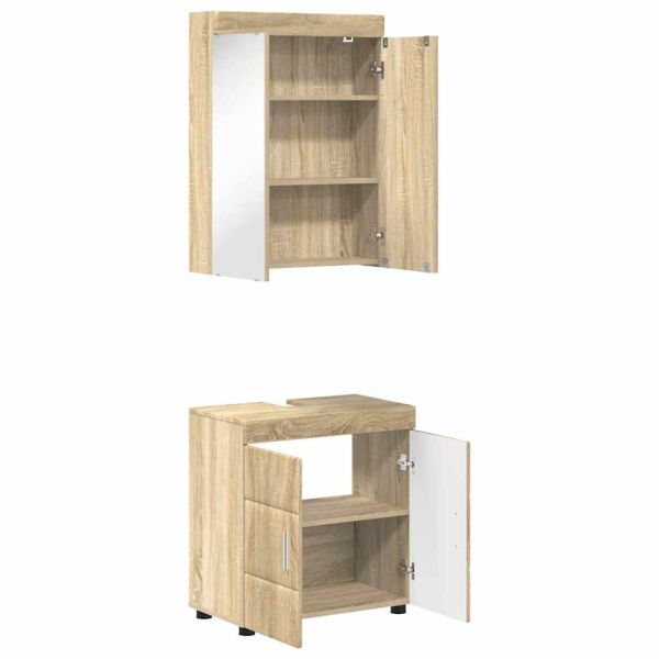 Комплект мебели за баня TULUM 2 pcs Сонома дъб 60 x 34 x 63 см