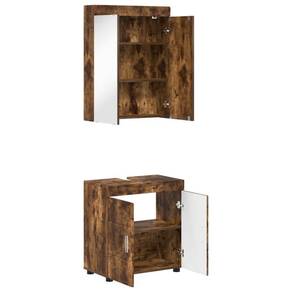 Комплект мебели за баня TULUM 2 pcs Димян дъб 60 x 34 x 63 см