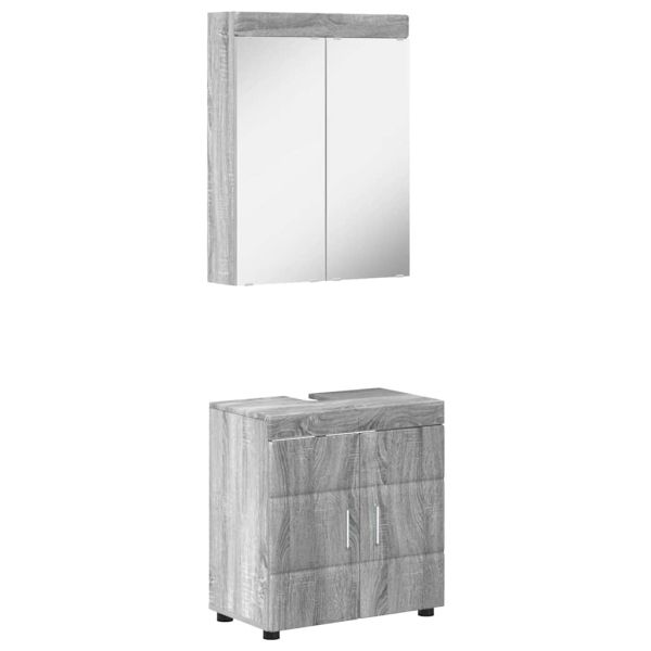 Комплект мебели за баня TULUM 2 pcs Сив Сонома 60 x 34 x 63 см