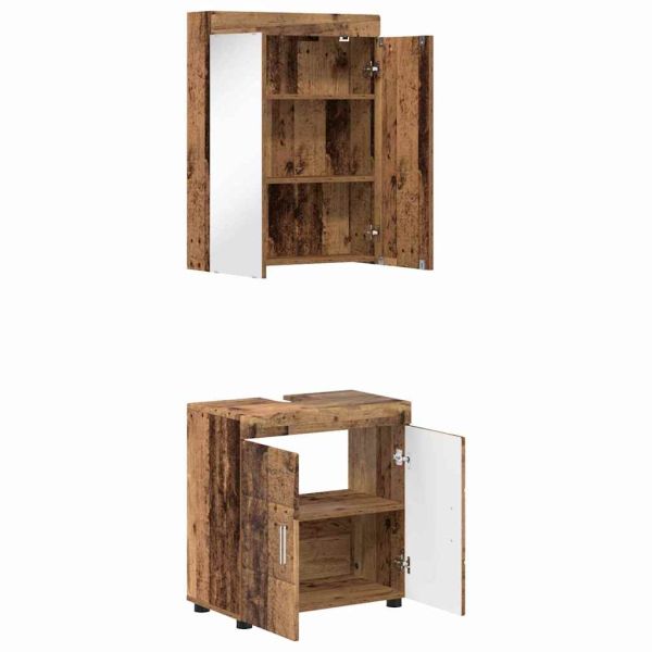 Комплект мебели за баня TULUM 2 pcs Старо дърво 60 x 34 x 63 см