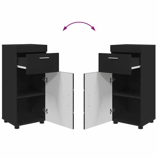 Комплект мебели за баня TULUM 3 pcs Черно 60 x 34 x 63 см