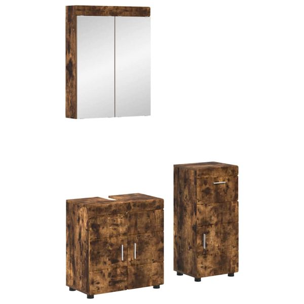Комплект мебели за баня TULUM 3 pcs Димян дъб 60 x 34 x 63 см