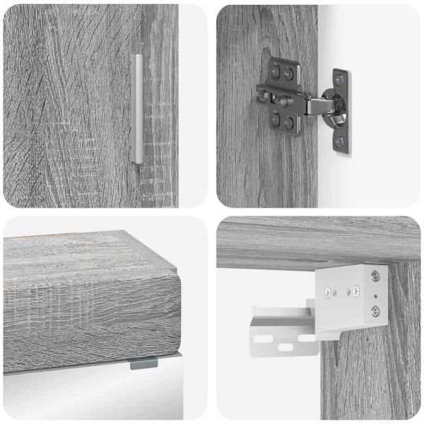 Комплект мебели за баня TULUM 3 pcs Сив Сонома 60 x 34 x 63 см