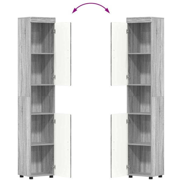 Комплект мебели за баня TULUM 3 pcs Сив Сонома 60 x 34 x 63 см