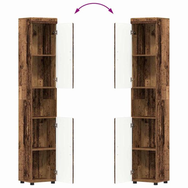 Комплект мебели за баня TULUM 3 pcs Старо дърво 60 x 34 x 63 см