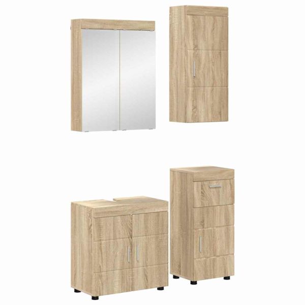 Комплект мебели за баня TULUM 4 pcs Сонома дъб 60 x 34 x 63 см