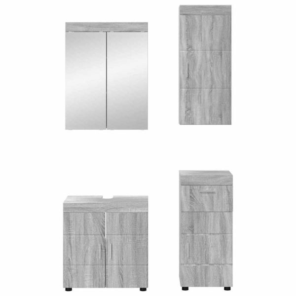 Комплект мебели за баня TULUM 4 pcs Сив Сонома 60 x 34 x 63 см