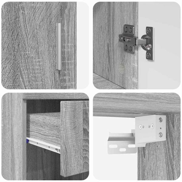 Комплект мебели за баня TULUM 5 pcs Сив Сонома 60 x 34 x 63 см