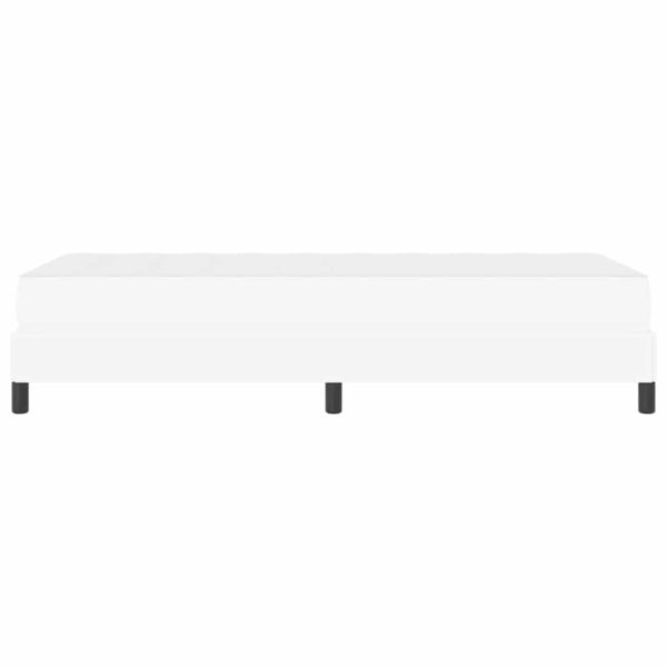 Рамка за легло с матрак Чисто бяло 80 x 200 cm текстил
