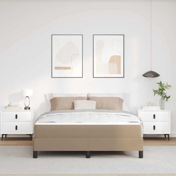 Рамка за легло с матрак Капучино 140 x 190 cm текстил