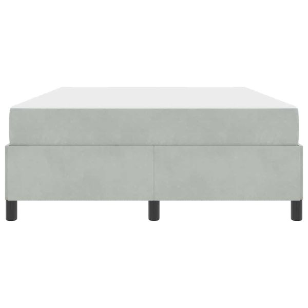 Рамка за легло с матрак Светлосиво 160 x 200 cm текстил