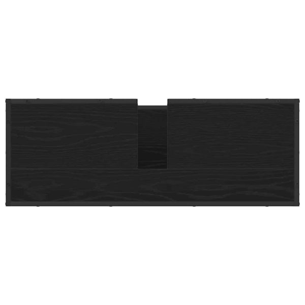 Комплект мебели за баня с рафт 4 pcs Черния дъб Инженерно дърво