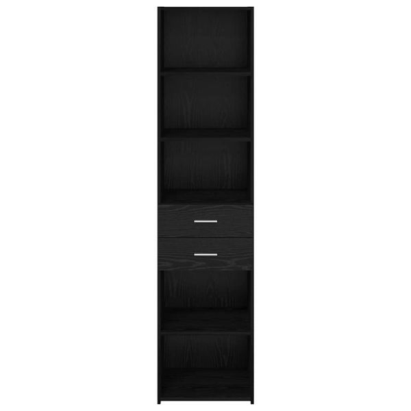 Висок шкаф Черния дъб 45 x 42,5 x 185 см Инженерно дърво