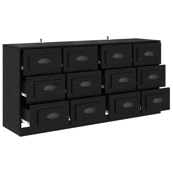 Скейдбордове с чекмедже 2 pcs Черния дъб 70 x 35,5 x 67,5 см