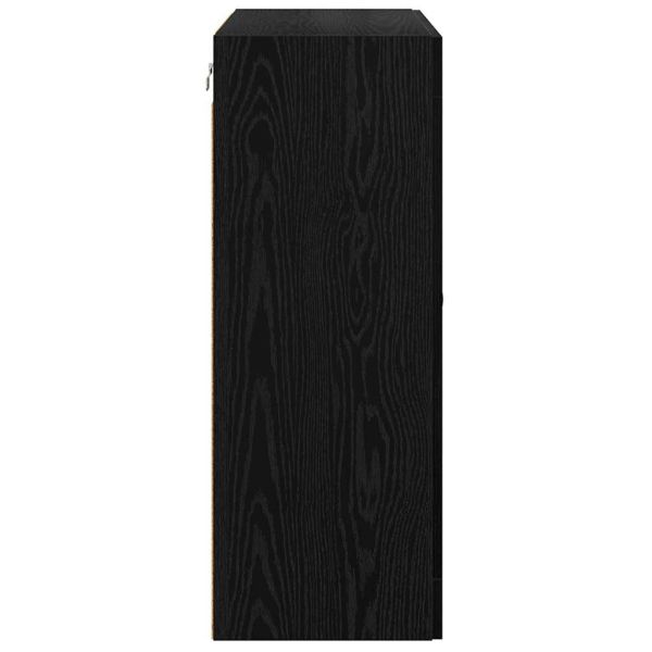 Стенно монтиран шкаф 2 pcs Черния дъб 69,5 x 34 x 90 см